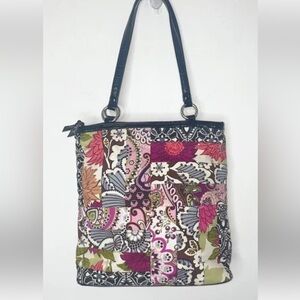 Vera Bradley Medley Tote Patchwork Limit Edition 2010 Shoulder Bag& pouch 2 pcs